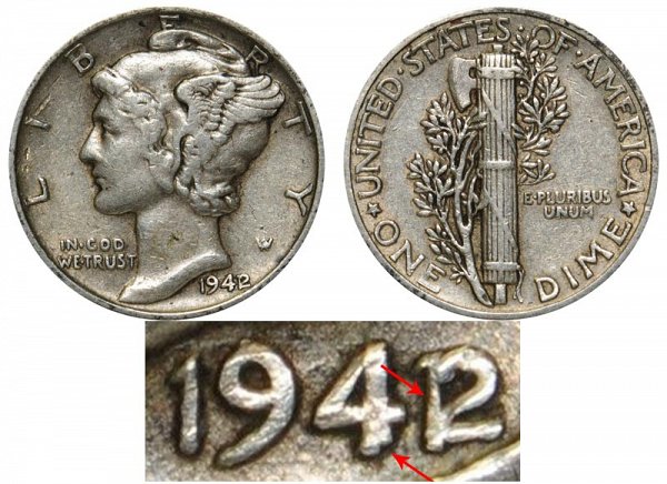 sell double die dimes